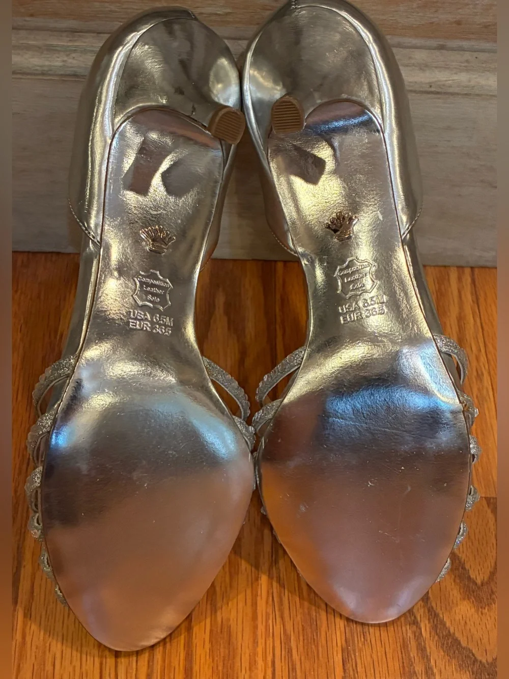 Nina New York Silver Rhinestone Evening Heels D-Orsay Pumps Size 6.5M